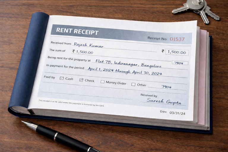 Rent Receipt Books (Monochromatic)