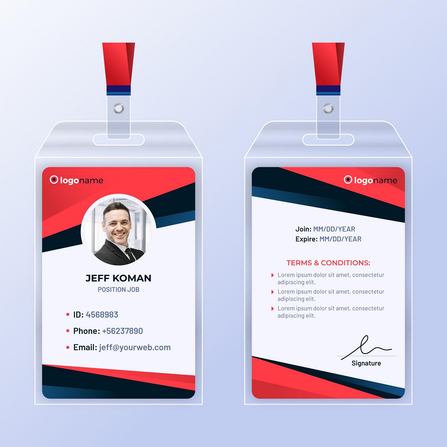 Modern & Sleek Digital ID Card - Personalized Printing