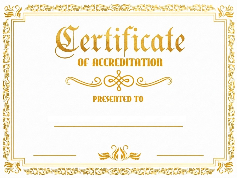 StanCert Premium Blank Golden Foil Accreditation Recognition Award Certificate Paper