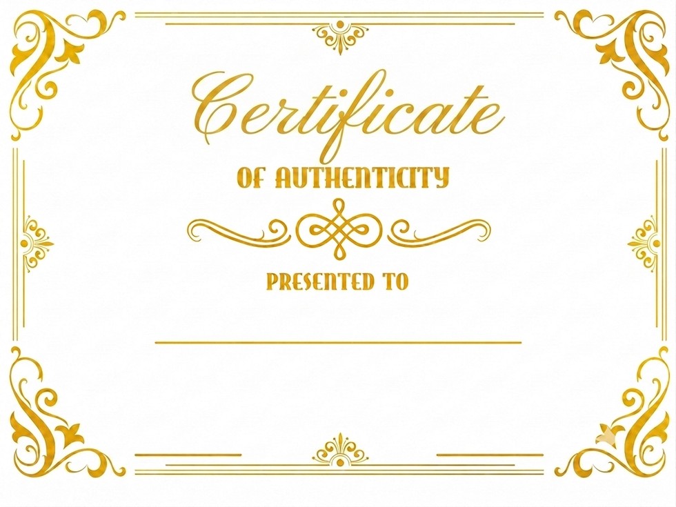 StanCert Premium Blank Golden Foil Authenticity Recognition Award Certificate Paper