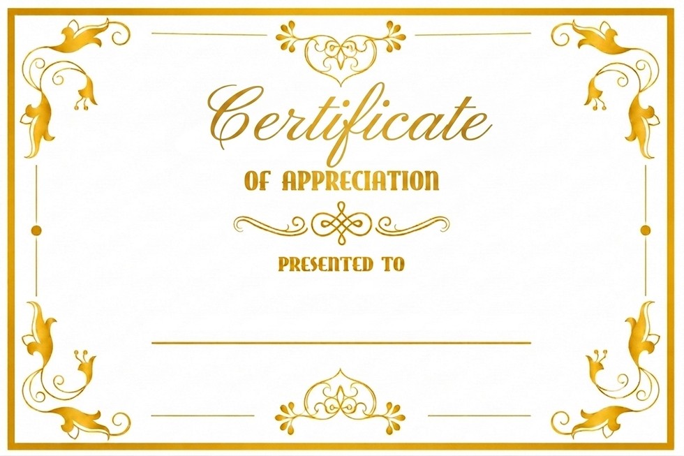 StanCert Premium Blank Golden Foil Achievement Recognition Award Certificate Paper