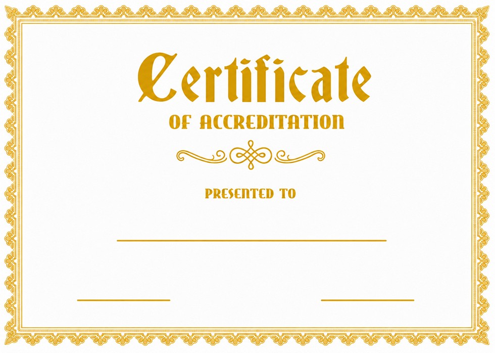 StanCert Premium Blank Golden Foil Accreditation Recognition Award Certificate Paper
