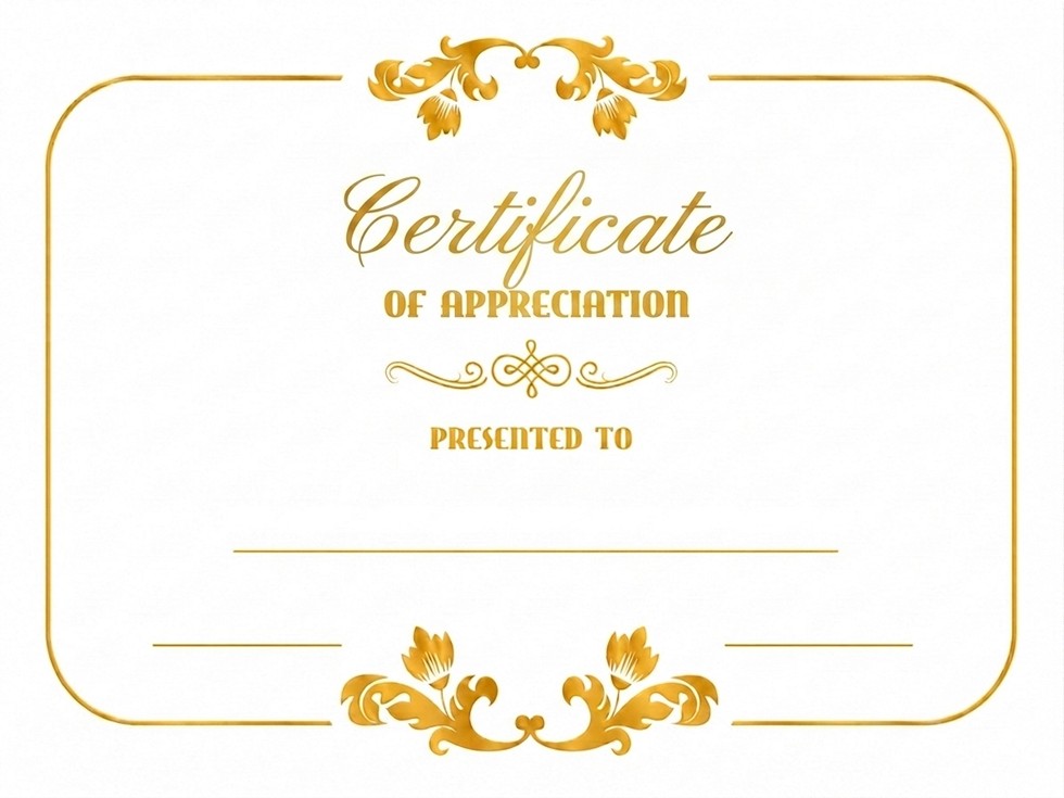 StanCert Premium Blank Golden Foil Certificate Paper For Recognition Appreciation Award Certificate