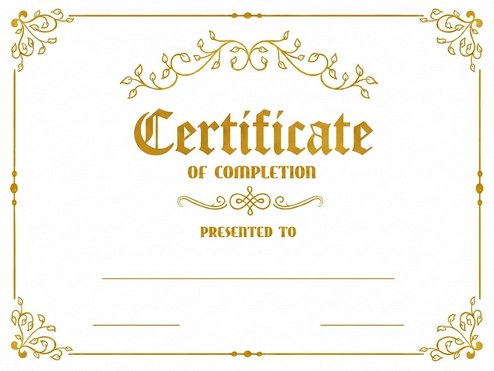 StanCert Premium Blank Golden Foil Certificate Paper For Recognition Appreciation Award Certificate