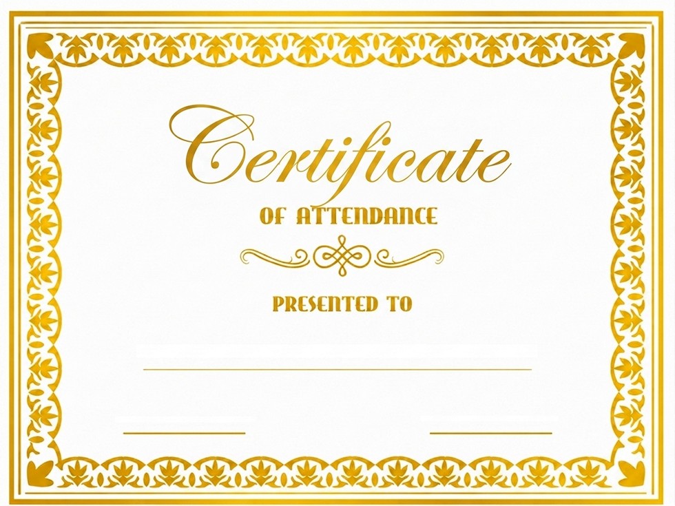 StanCert Premium Blank Golden Foil Certificate Paper For Attendance Recognition Award Certificate